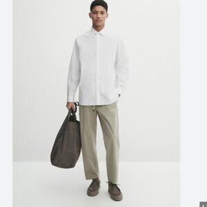 Massimo Dutti mens jogger fit poplin pant sie 31 Waist